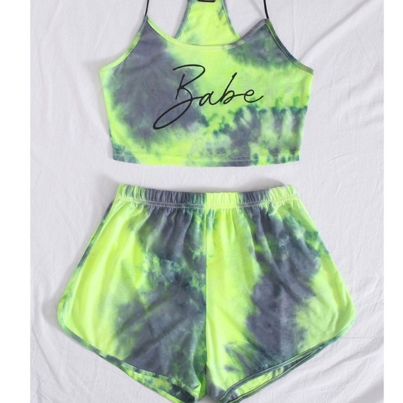 Boutique | Babe Tie Dye Shorts Set - Picture 4 of 7